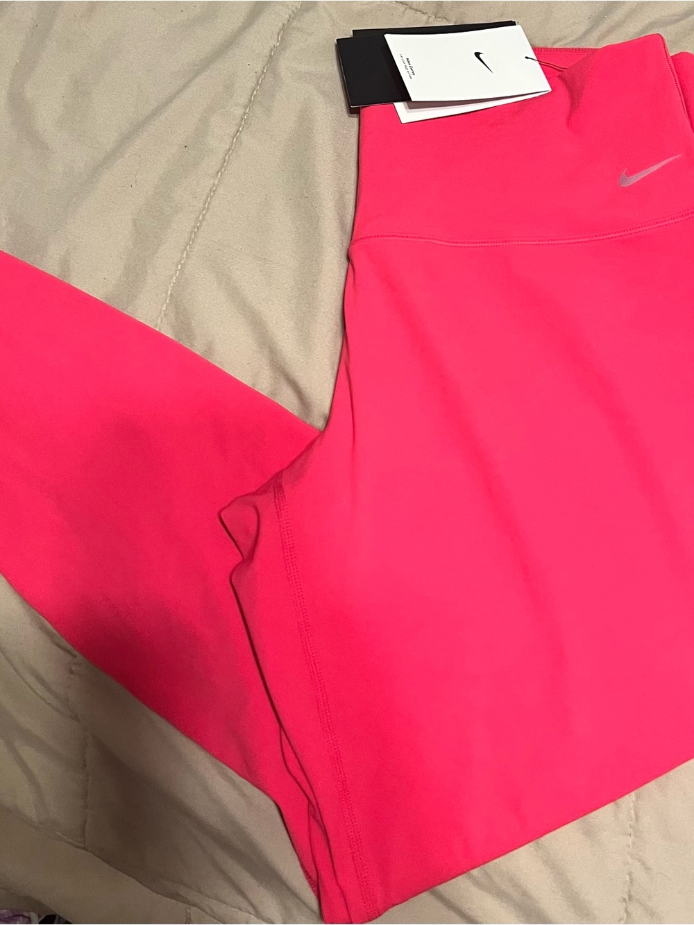 Nike Women's Hot Pink Training Leggings with Subtle Swoosh